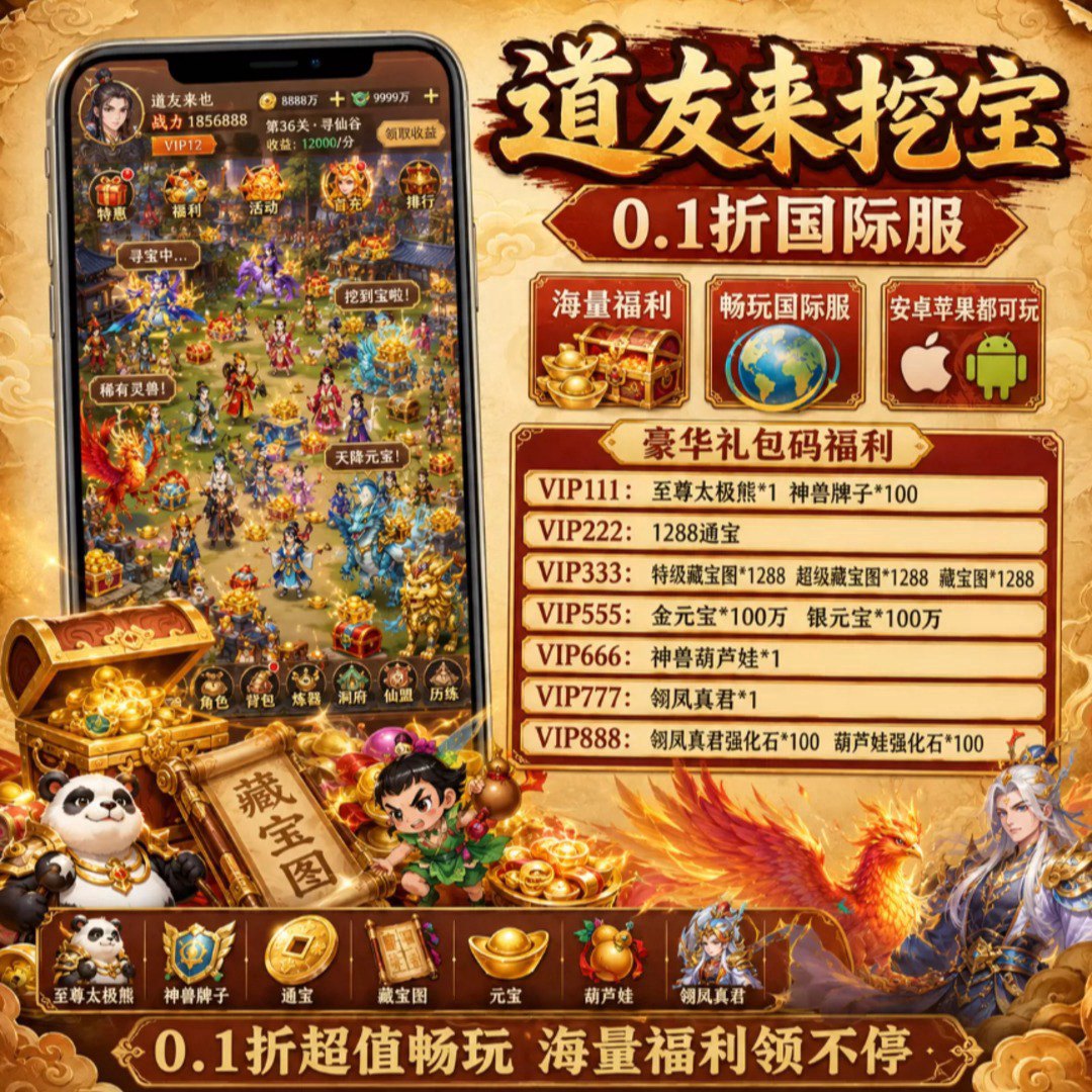 道友来挖宝1.0福利宣传图