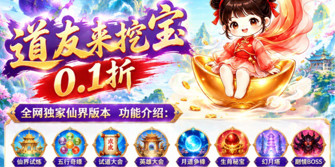 道友来挖宝仙界版福利宣传图