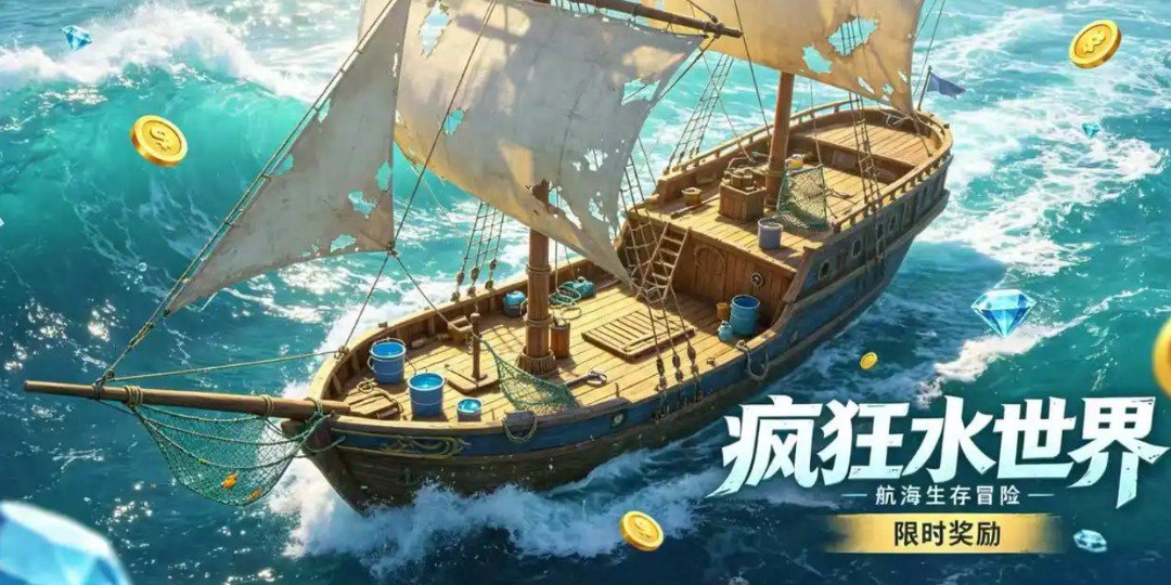 疯狂水世界福利宣传图