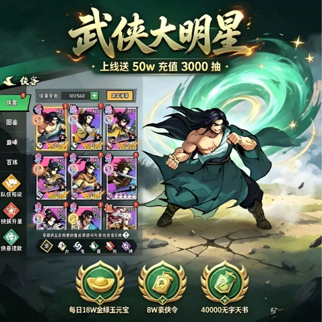 武侠大明星福利宣传图