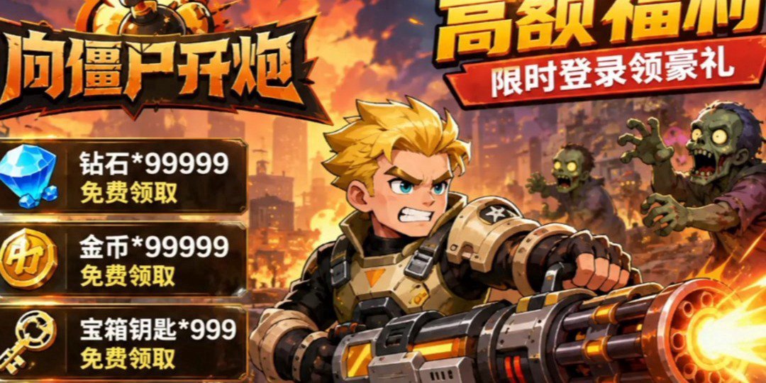 向僵尸开炮福利宣传图